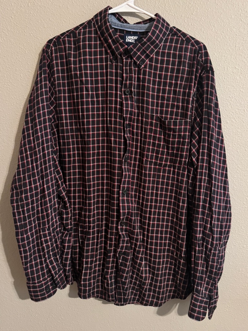 Lands' End Men's‎ Plaid Button-Down Shirt